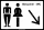 Visitors Toilets Sign – arrow down-right