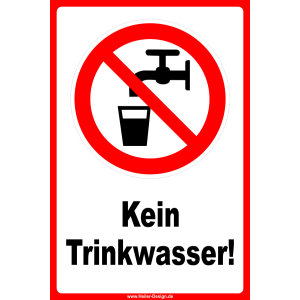 Kein Trinkwasser!