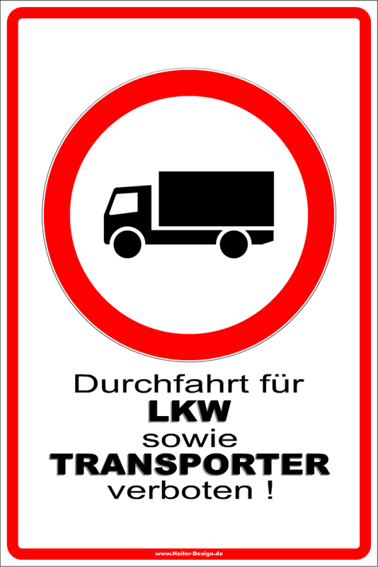 Prohibition No Access for Trucks and Vans - 1
