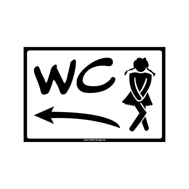 WC Damen Pfeil nach links Modern