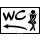WC Damen Pfeil nach links Modern