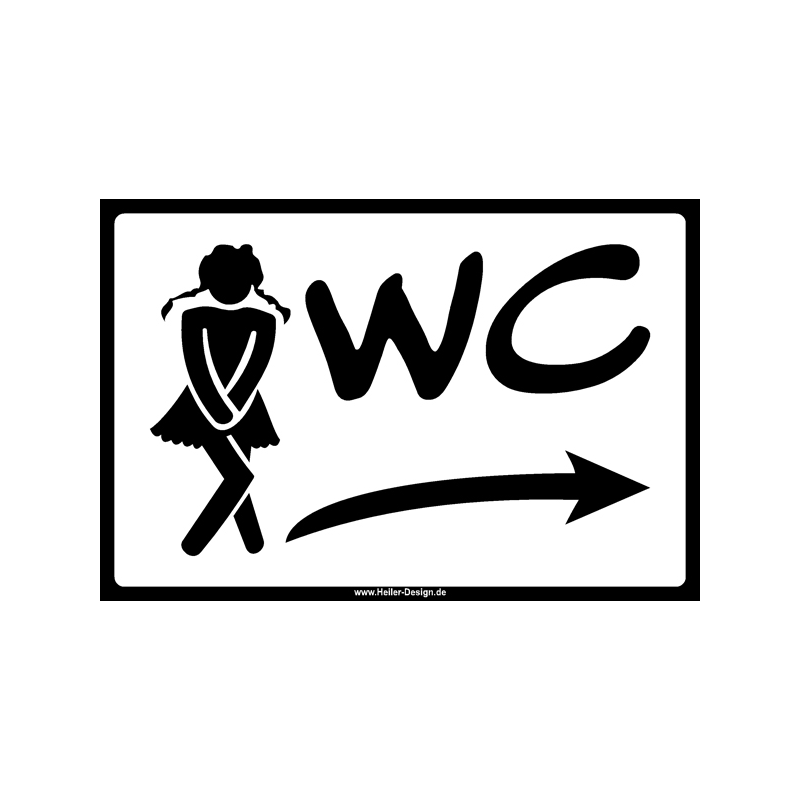 WC Damen Pfeil nach rechts Modern