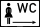 Hinweisschild WC Damen Pfeil nach rechts