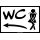WC Damen Pfeil nach links Modern