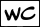 Hinweisschild WC Modern