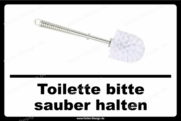Hinweisschild Toilette bitte sauber halten - 2