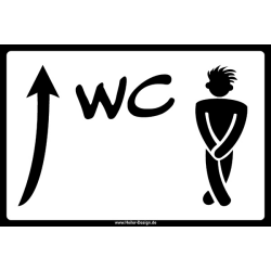 WC Herren Pfeil geradeaus Modern