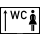 WC Damen Pfeil geradeaus