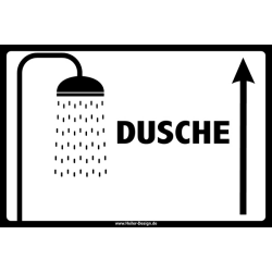 Dusche Pfeil geradeaus