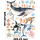 Wandaufkleber Wandtattoo Wandsticker Kinderzimmer Babyzimmer Unterwasser Meer Tiere  Wal Fische Aquarell selbstklebend