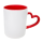 Tasse weiß innen rot mit rotem Herzgriff