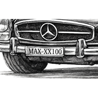 I want my license plate number on the license plate